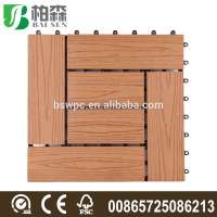 300*300mm wpc interlocking plastic decking tiles